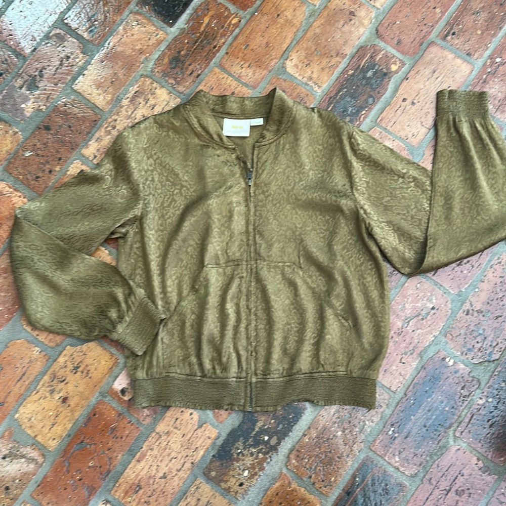 Maeve by Anthropolgie Satin bomber Jacket szM - Picture 13 of 15
